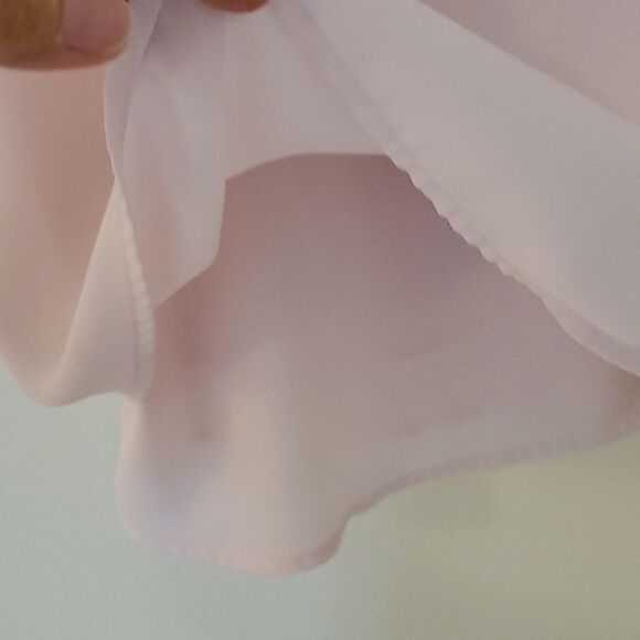 Shinestar. Chiffon blouse. With Spegett straps. Layered on bottom. Large - Picture 3 of 7